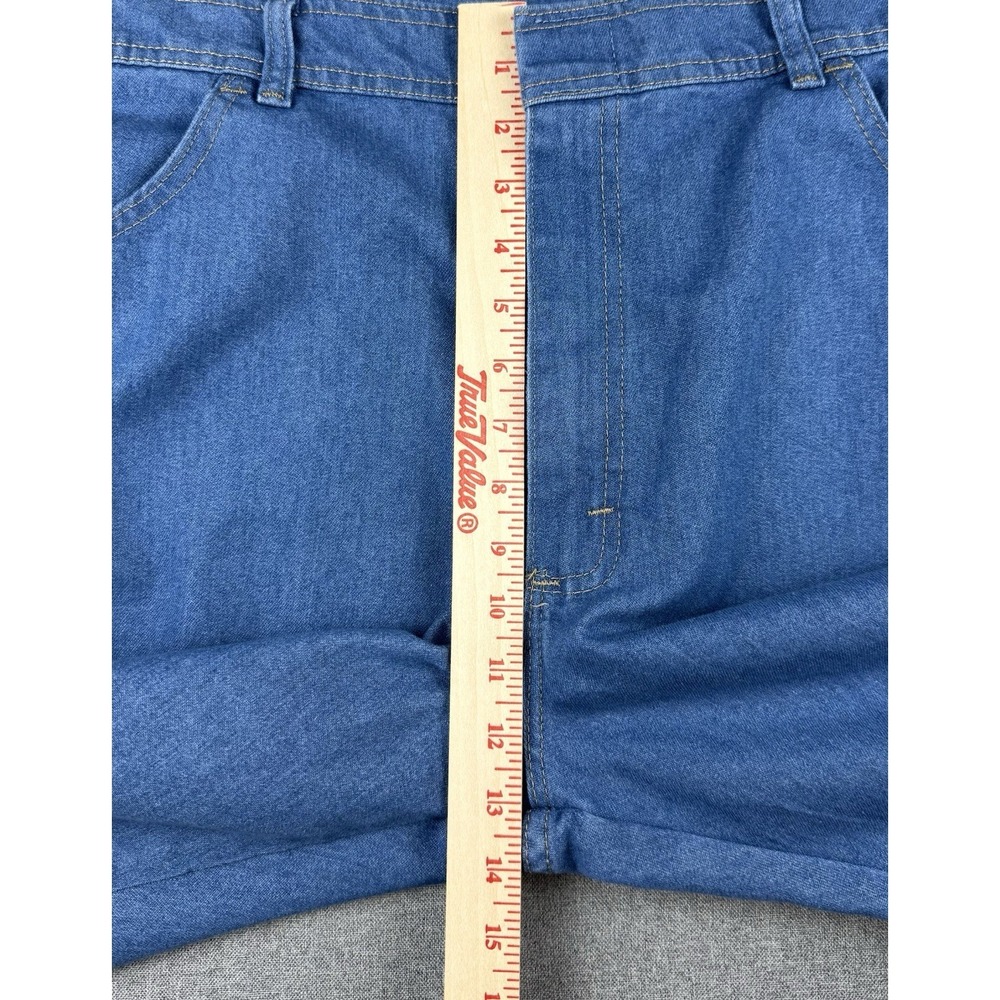 Wrangler Mens 40x29 Regular Fit Blue Denim Jeans Cut Off Raw Hem Made in USA - Picture 7 of 9